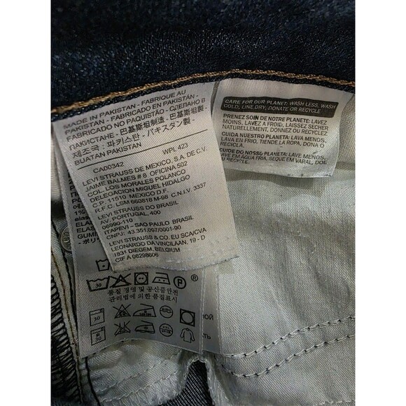 Levis Size 27 X 32 Womens 712 Slim Blue Denim Logo Tag 5 Pocket Jeans - Picture 5 of 6